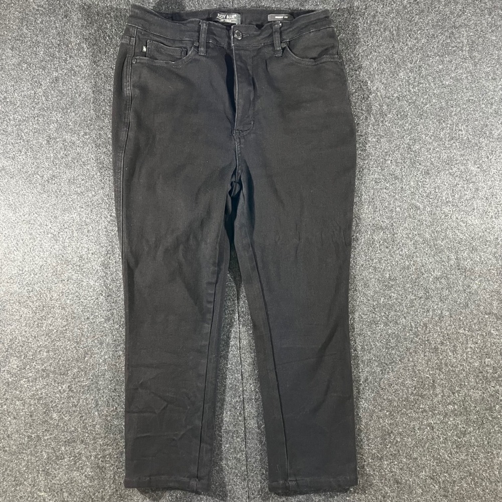 Judy Blue Skinny Fit Jeans Womens 13/31 Black Cropped High Rise Stretch Denim